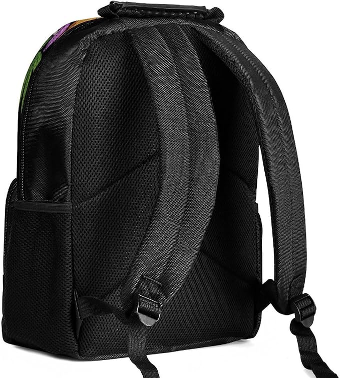 Lightweight Daypack for Camping Business Walking Cycling, Large Capacity Anti-Theft Multipurpose Bookbag, Mushrooms Trippy Hamburger Art Gym Outdoor Hiking Backpack