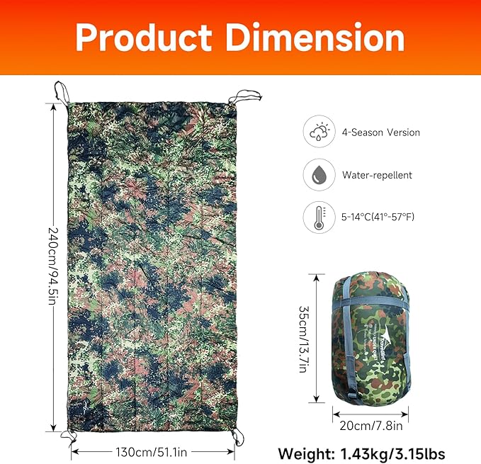 Hammock Underquilt for Camping Hammock, Warm Insulation Ultralight 4 Season Under Quilt for Hammocks, Portable for Hiking, Backpacking