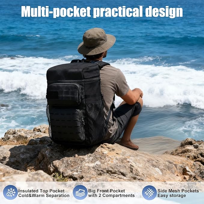 Backpack Cooler Insulated Leak Proof for Men Women 36 Cans Soft Cooler Backpack Insulated Waterproof Large Capacity Coolers Bag Portable for Lunch Camping Travel Picnic Hiking