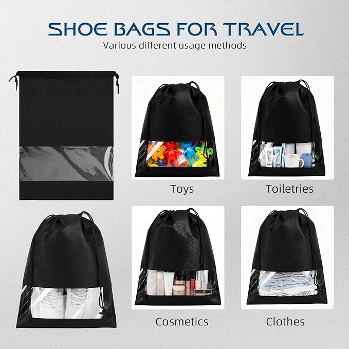 Vacuum Travel Bags With Pump,Vacuum Seal Bags For Clothing Travel,Ip67 Waterproof Vacuum Bags For Travel,Compression Packing Cubes With Suitcase, Luggage,Backpack (2pcs + Pump+Shoe Bags)