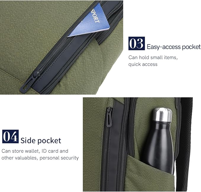 Kingsons Travel Backpack Travel Laptop Backpack Business Computer Bag Waterproof Large Capacity for Men Women