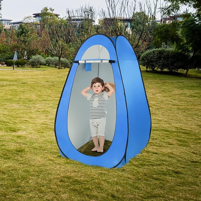 Camping Tent 1-2 Person Hiking Tent Portable Pop Up Toilet Shower Tent Easy Setup Tent Changing Room Dressing Tent Camping Shelter Shower Tent Privacy Tent for Family Outdoor