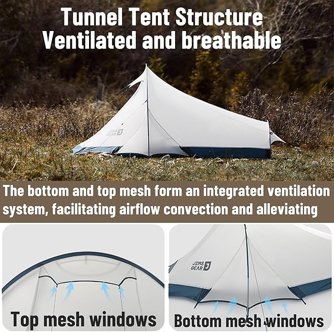 Naturehike 2.2lb/3.2lb Ultralight Backpacking Tent - 1/2 Person Waterproof Tunnel Tent with Lightweight Aluminum Pole, Easy Setup One Man Tent for Camping, Backpacking, Hiking, Hunting