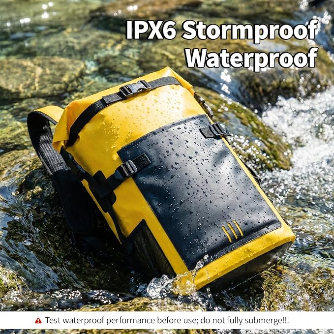 Waterproof Dry Bag,Heavy Duty Hiking Backpack Roll-Top Closure Bag for Kayaking, Hiking, Camping, Boating- Men/Women ﻿