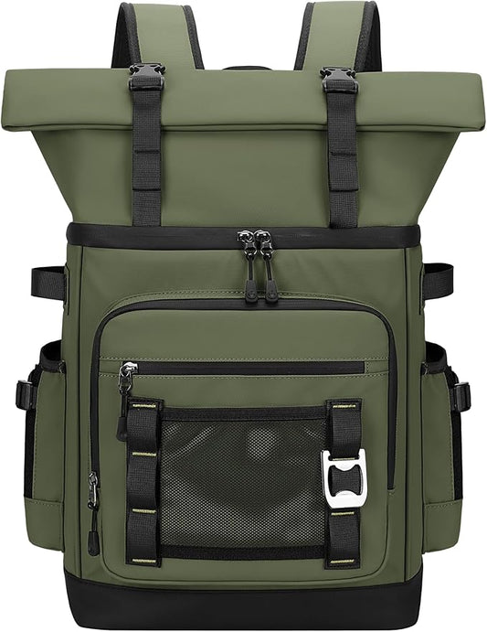 Insulated Cooler Backpack, 40L Expandable Leakproof Waterproof, Dual Compartments (23L+17L) with Expandable Upper Section, Portable for Beach Camping Picnic Travel