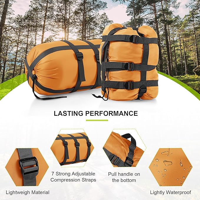 Compression Sack for Sleeping Bag Store Ultralight Sleeping Bag Compression Stuff Sack 15l 25l Space Saving Gear for Travel Camping Hiking Outdoor