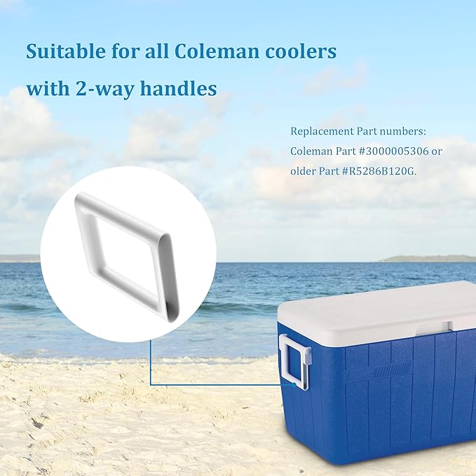 LBB-Parts Cooler Handle for Coleman Extreme Cooler, Replacement Coleman Handle Part (2)