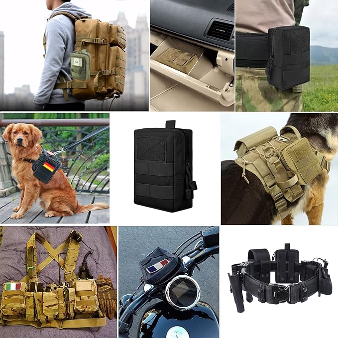 2 Pack Tactical Molle Pouch - Premium Durable Utility Bag for Military, Hiking, Camping, Hunting, EDC & Duty Belts, Backpacks and Vests