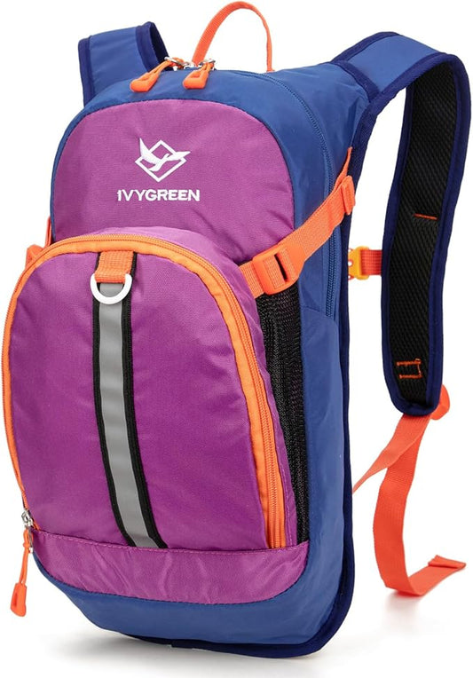 Ivygreen Kids Hydration Backpack, Hiking Backpack for Boys or Girls with 1.5L Water Bladder