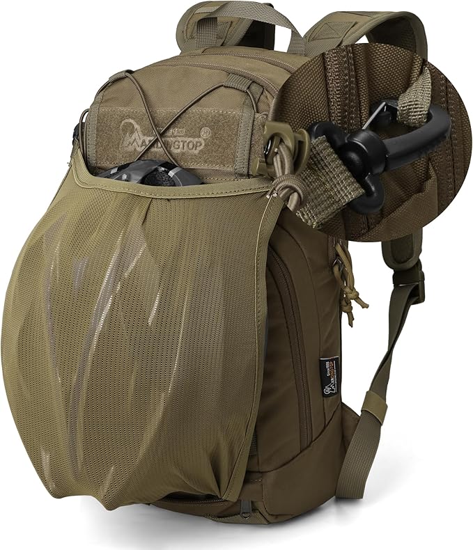 Mardingtop 15L Tactical MOLLE Hydration Backpack – Small Military Bag for Motorcycle, Hiking, Riding, Biking & EDC Daypack