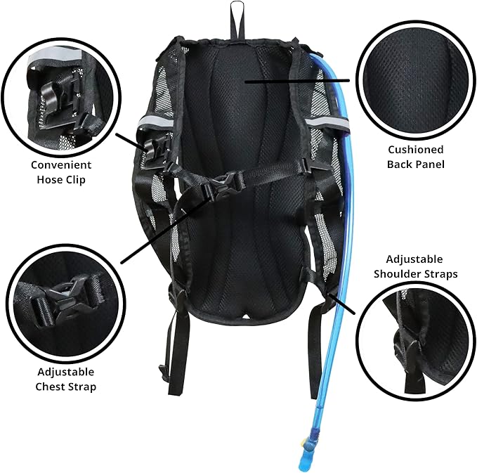 Clear Hydration Pack - Clear Backpack with 1.5L Water Bladder Included, Hydropack for Festivals and Raves
