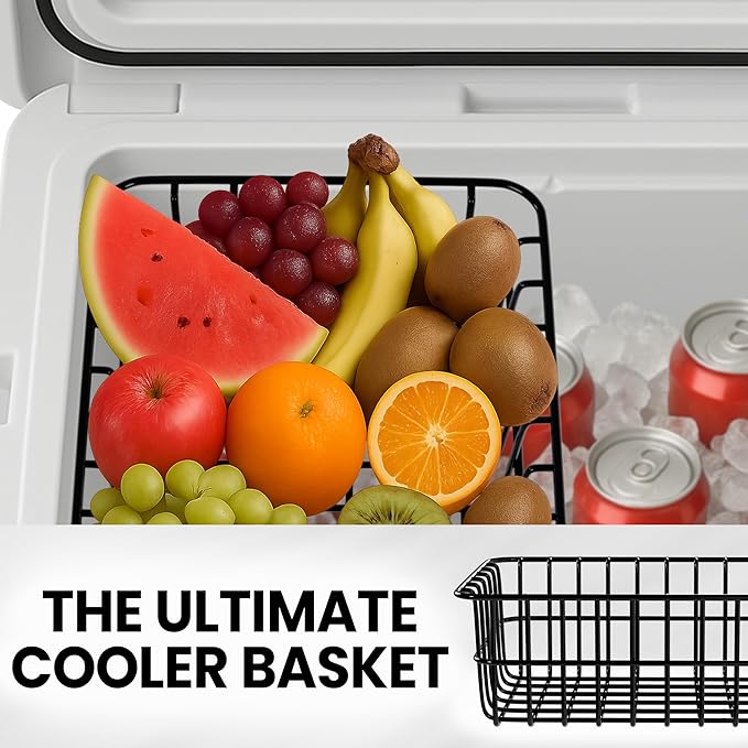 Cooler Storage Basket Insert Compatible with RTIC 52/72 Qt & Coleman 54 Qt Steel Belted Coolers - Fits with Dividers, Inserts, and Accessories