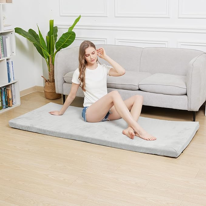 Foam Camping Mattress - Portable Roll Up Sleeping Pad for Car, Tent, Cot & Floor - Waterproof, Comfortable & Compact with Travel Bag