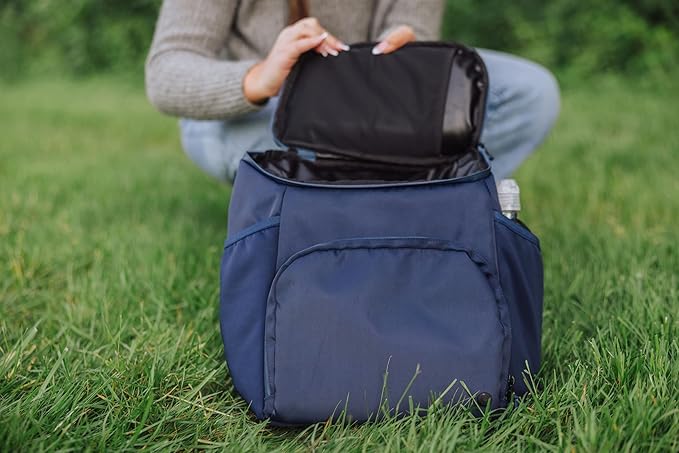 PICNIC TIME PTX 2.0 Tarana Backpack Cooler, Soft Cooler Backpack, Insulated Lunch Bag, Backpack Cooler made with Recycled Material, Upcycled Cooler Bag, (Blue)