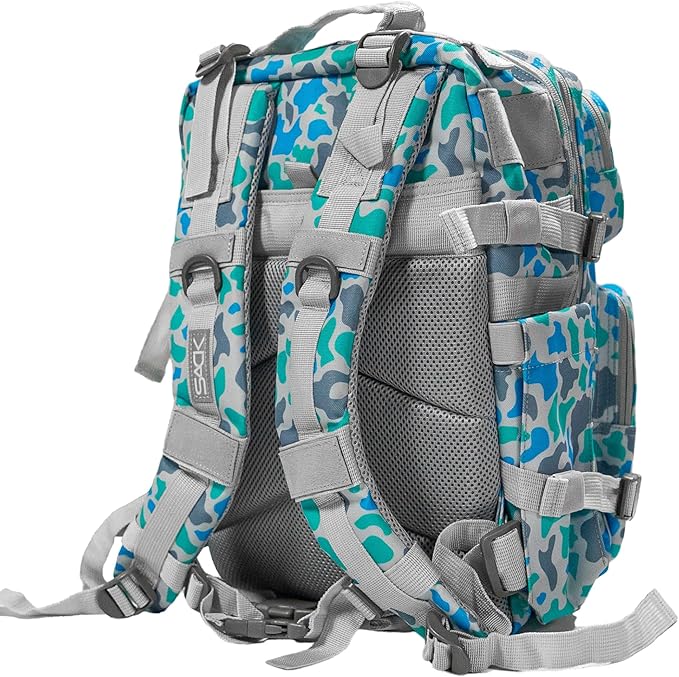 Combat Iron 25L Military Tactical Backpack for Men & Women, Molle Daypack Bug Out Bag, Hiking, Camping, Travel Rucksack with Bottle Holder, Coastal Duck Camo