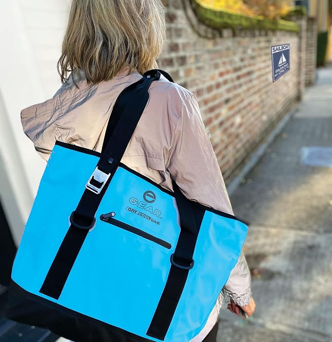 Enthusiast Gear Dry Bag Cooler Tote – Collapsible, Waterproof and Leak-Proof Soft Sided Cooler Bag - Pool, Beach - 20 or 36 Cans