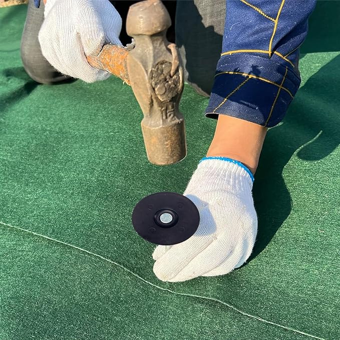 Garden Stakes with Gasket Spiral, 6in Galvanized Steel Turf Nails Garden Weed Barrier Stakes Staples for Fixing Landscape Fabric, Landscape Edging, Artificial Grass, Floor Mats, Etc (42 PC)