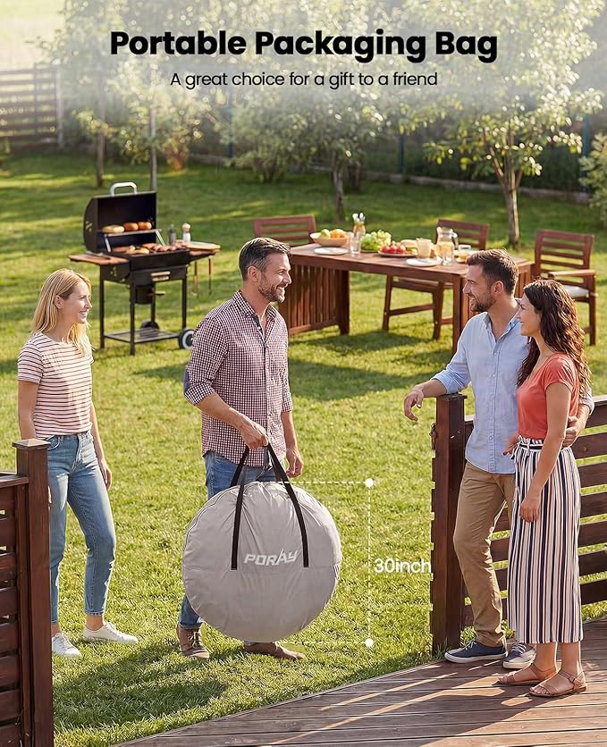 Porayhut Pop up Screen House Tent Sun Shelter with Breathable Mesh Doors,Portable Camping Tent with Detachable Waterproof Floor,10x10FT Screen Canopy Outdoor for Family Friends Party