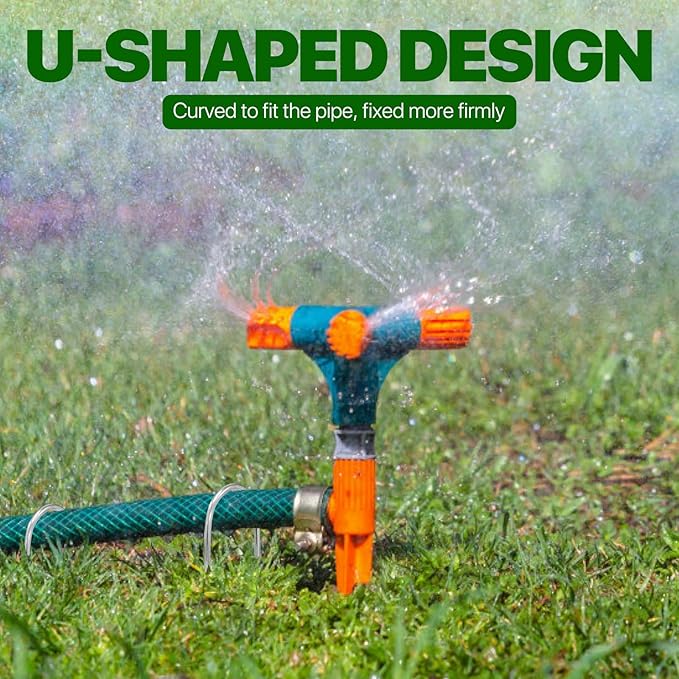 U Shape Garden Stakes 90 Packs 4 Inch 11 Gauge Irrigation Tubing Stakes, Heavy Duty Galvanized Landscape Staples for Tube, Lawns, Landscape Fabrics,Irrigation Hose and Weed Barriers