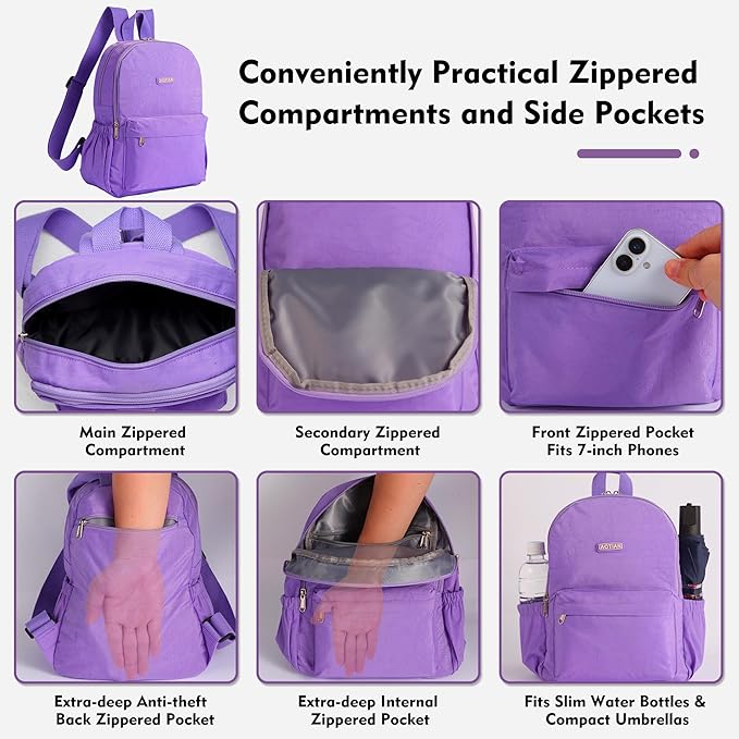 AOTIAN Lightweight Small Hiking Backpack for Women - Durable Water-Resistant Daypack for Travel, Camping & Outdoor Adventures