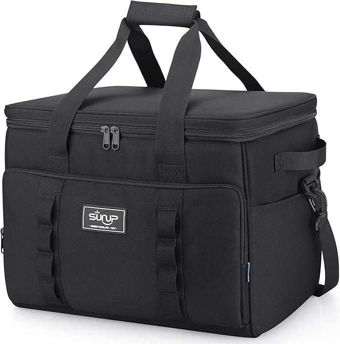 SUNUP 48 Cans Soft Sided Insulated Cooler Bag, Collapsible Large Lightweight Ice Chest, Portable Leak-Proof Cooler for Travel, Camping, Beach, Grocery
