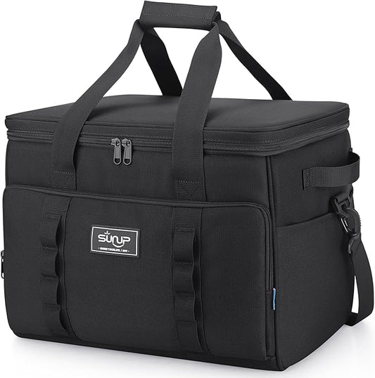 SUNUP 48 Cans Soft Sided Insulated Cooler Bag, Collapsible Large Lightweight Ice Chest, Portable Leak-Proof Cooler for Travel, Camping, Beach, Grocery