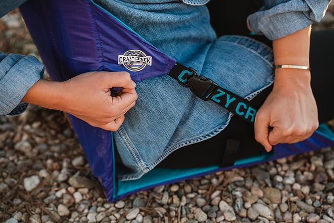 Crazy Creek Original Chair Perfect for Stadium Seats, Camping, Hiking & More, Comfort on All Terrains, Adjustable Straps, Lightweight Design, Water-Resistant