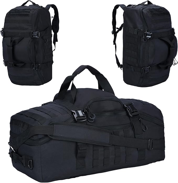 Gym Bag, 3-in-1 Duffel Backpack, Waterproof Travel & Sports Bag for Outdoor, Tactical, Camping & Hunting – Weekend & Overnight Gear