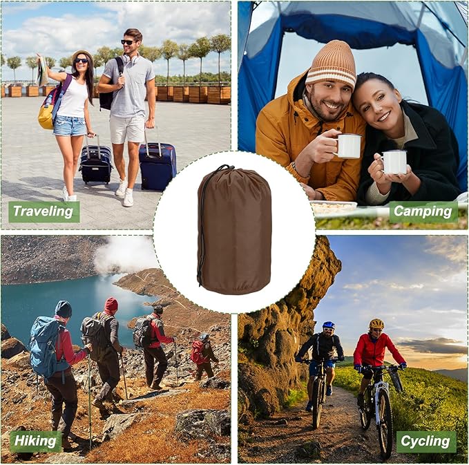PATIKIL Stuff Sack, Waterproof Outdoor Storage Sack Portable Drawstring Dust Flap Bag for Hiking Backpacking