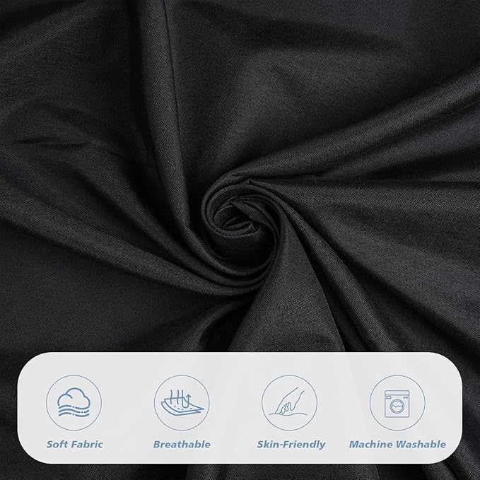 Cot Sheets 31" x 75" Cot Size Sheet Fitted for Narrow Twin Mattress/RVs Bunk/Guest Beds/Army Cots/Trifold Mattress/Travel Size Mattress, Ultra Soft & Breathable Camper RV Bunk Bed Sheets, Black