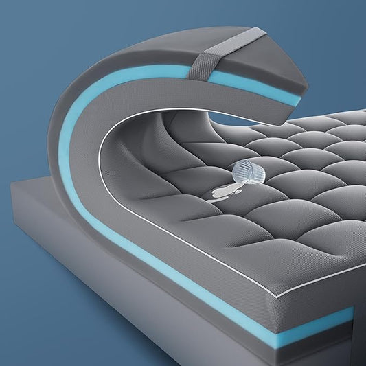SLEEP ZONE Dual Layer 4 Inch Memory Foam Mattress Topper, 2 inch Cooling Gel Memory Foam Plus 2 inch Waterproof Removable Pillowtop Mattress Pad Cover for Back Pain, Comfort Support (Twin)