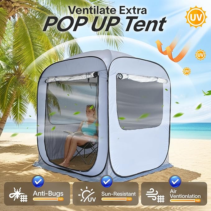 Alvantor® SUV Tailgate Tent, Instant Pop Up Car Tent Creates Extra Living Space, UV Protection, Quick Setup in Seconds for Family, Road Trips, Tailgating, Beach, Outdoor Camping
