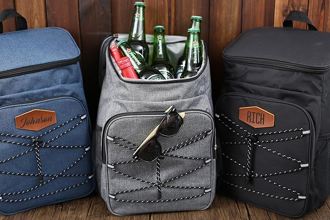 Waterproof Insulated Cooler Backpack for Men & Women, Leak Proof Insulated Cooler Backpack for Camping, Beach, Fishing, Picnic, Travel, Foldable Environmental Insulate Bag (Black)
