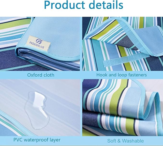Beach Blanket Extra Large Picnic Blankes Sandproof Waterproof Outdoor Indoor Blanket Lightweight Handy Mat Portable Beach Mat for Camping Hiking Travel Park Grass 80" x 80"