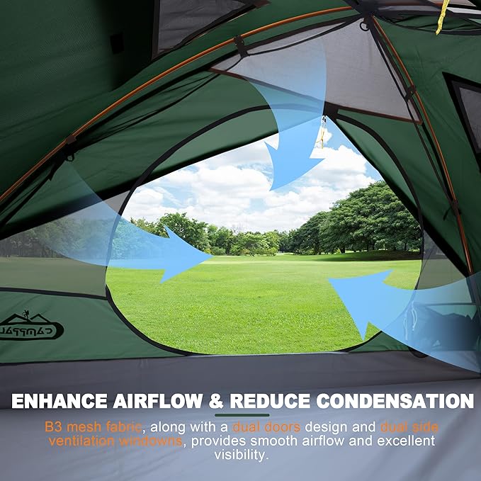 2 Person Backpacking Tent, Waterproof Windproof Two Person Tent, Lightweight Easy Setup 2 Man Tent for Camping Hiking Cycling