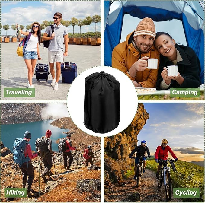 PATIKIL Stuff Sack, Waterproof Outdoor Storage Sack Portable Drawstring Dust Flap Bags Lightweight Sleeping Bag for Camping Hiking Travel