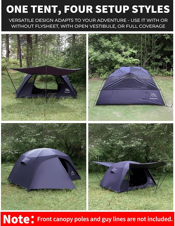 Camping Tent 2 Person,Ultra Large Capacity, 20D Nylon, Lightweight 3 Season Backpacking Tent 2 Person, PU3000mm, Free Standing, Ideal for Camping, Hiking, Glamping, Mountaineering