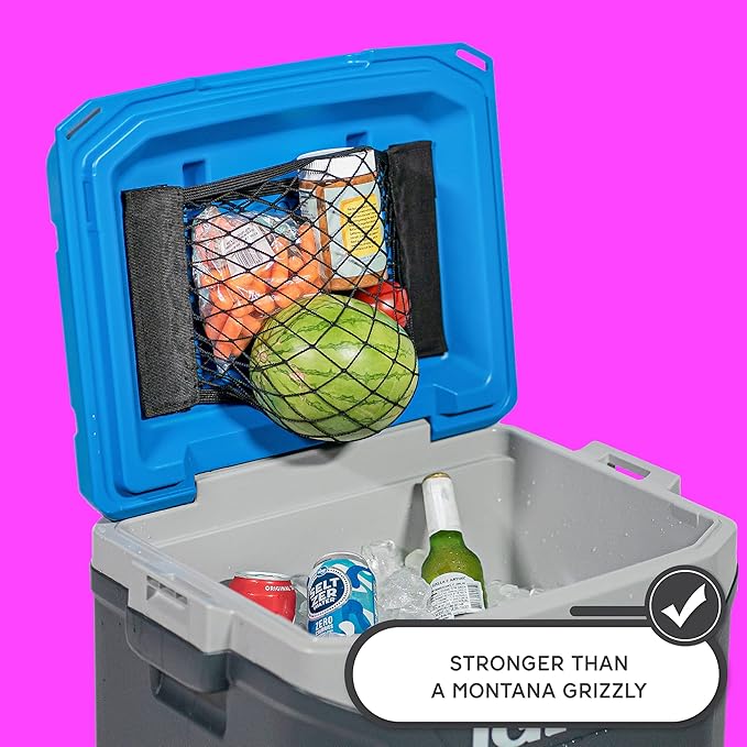 Cooler Net for Dry Storage and Organization - Compatible with YETI, RTIC, Ninja, Igloo, Coleman, Lifetime, Pelican Ice Chests - Works with Cooler Lights, Wheel Kits, RTIC Cooler Accessories, and More