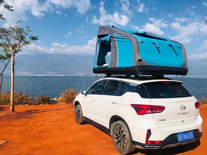 UNISTRENGH Truck Rooftop Tents Portable Inflatable Family Camping SUV Car Roof Top Tent with Skylight, Sun, Wind, and Waterproof SUV Truck Roof Tents