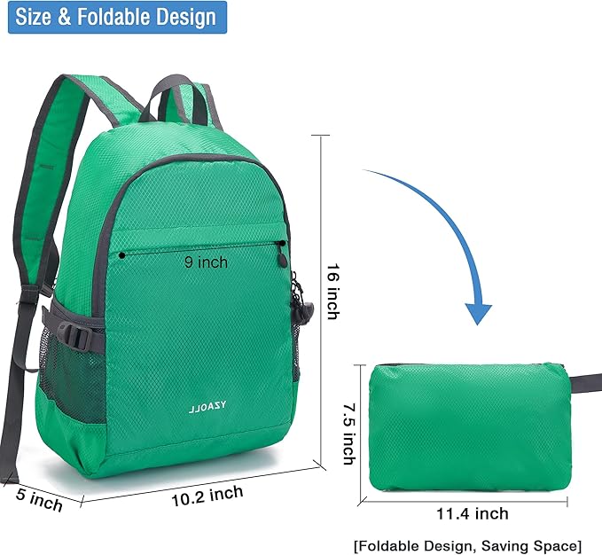 YZAOLL 20L Small Hiking Backpack Lightweight Day Packs, Packable Backpack for Women Men Travel Camping Vacation,LQing
