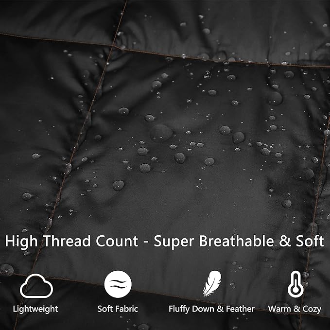 Mini Camping Blanket,Lightweight Puffy Blanket Packable Throw Blanket Waterproof Windproof for Outdoors, Travel, Beach, Airplane, Hiking