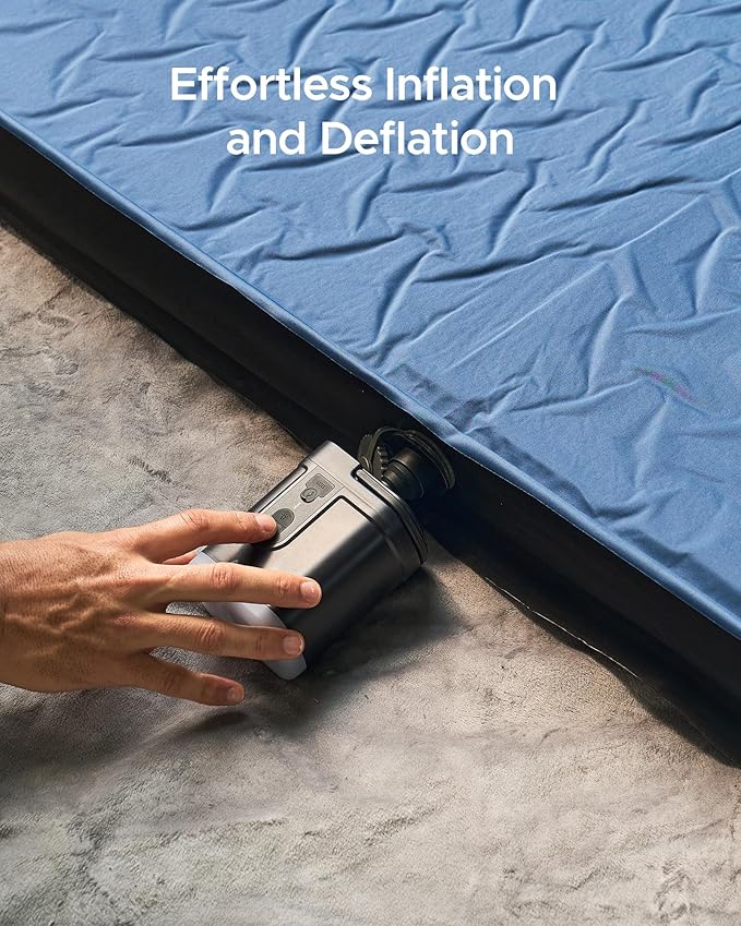 Acacia 4" Thick Self Inflating Sleeping Pad with Foam, Innovative Y-Shaped Telescopic Structure, Ultraportable Camping Mattress with Electric Pump, Outdoor Compact Air Mat for Tent Car Backpacking