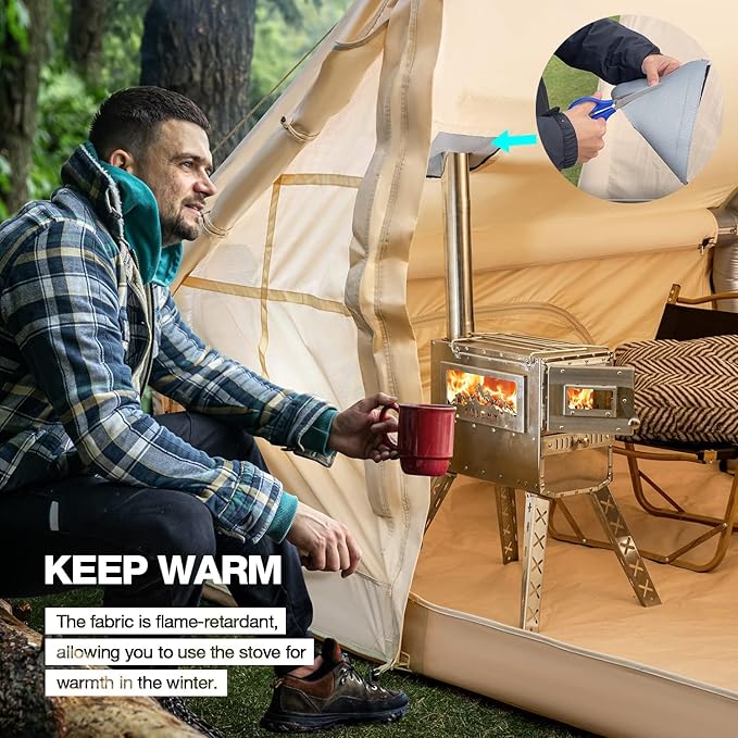 EROMMY 4/6/8/12 Person Inflatable Tent with Skylight, 4 Season Blow Up Tents with Hand Pump for Outdoor Camping & Hiking, Easy Set-up Windproof Sunproof Waterproof