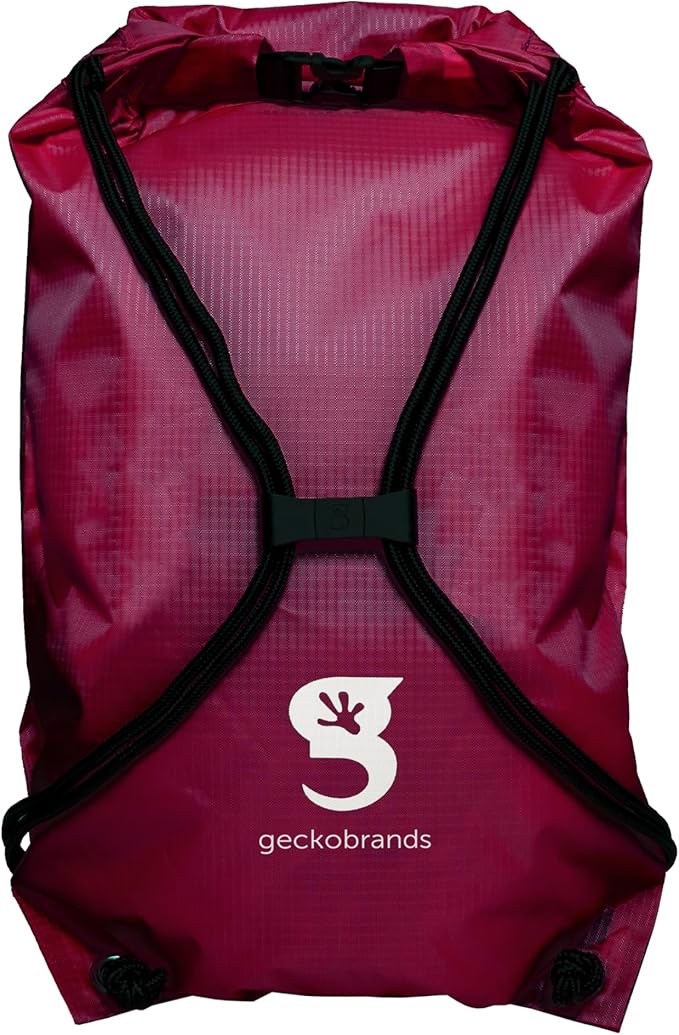 geckobrands Embark 10L Drawstring Backpack – Waterproof, Lightweight Dry Bag for Beach, Hiking, and Light Water Activities