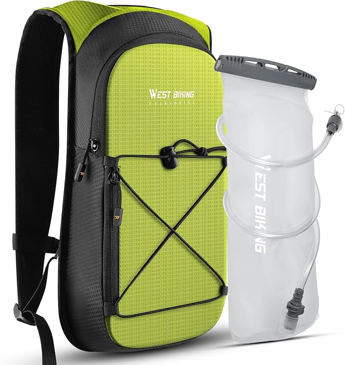Hydration Backpack with 2L TPU Water Bladder, Lightweight Hiking Water Backpack, Running Hydration Pack for Cycling Climbing Camping Rave, Hydropack for Men Women