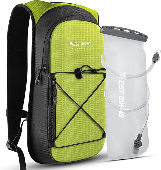 Hydration Backpack with 2L TPU Water Bladder, Lightweight Hiking Water Backpack, Running Hydration Pack for Cycling Climbing Camping Rave, Hydropack for Men Women