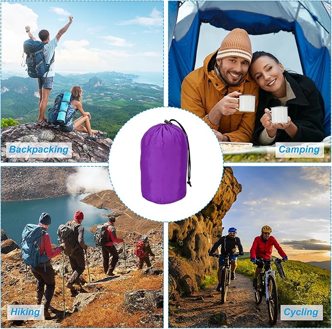 PATIKIL Stuff Sack, Waterproof Outdoor Storage Sack Portable Drawstring Dust Flap Bag for Backpacking