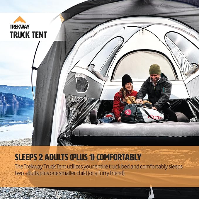 Offroading Gear 6.5ft Truck Bed Camping Tent w/Awning | Waterproof | Portable | Compatible with F150| Ram| Sierra| GMC| Nissan| Etc.
