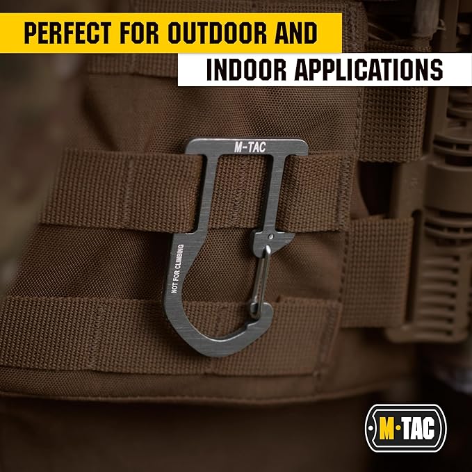 M-Tac Carabiner Clip Molle Compatible Snap Hook for Tactical Vest Backpack D-Ring