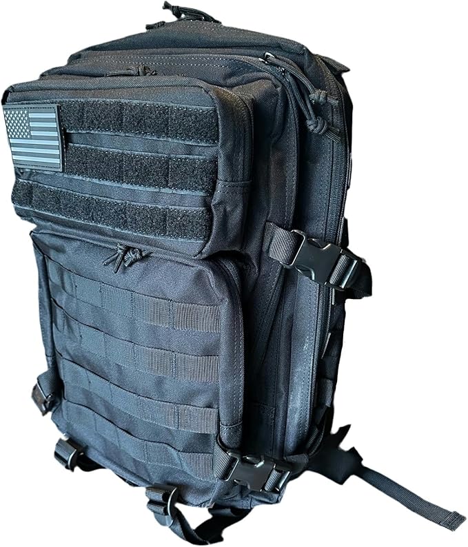 40L Tactical Backpack – 900D/1000D Molle Assault Pack, 3-Day Survival, Hiking, Camping, Travel Gear (BLACKOUT STEALTH)